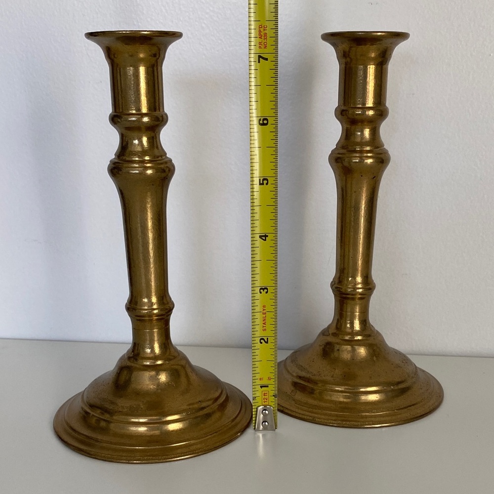 Stunning Large Brass Candlestick Holders - Picture 3 of 8